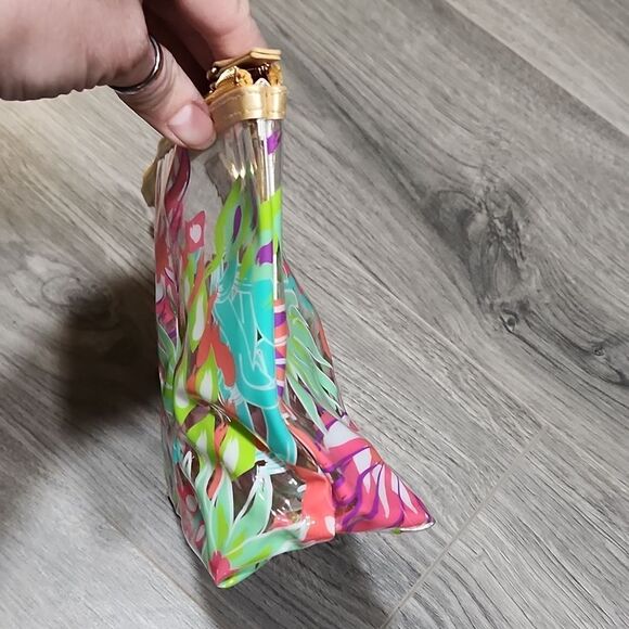 NWOT Simply Southern Clear Floral Travel Clutch Makeup Bag - Picture 7 of 7